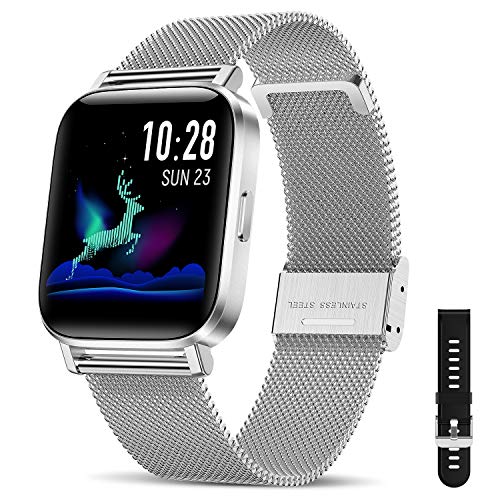 Canmixs Smartwatch Orologio Fitness Uomo Donna Impermeabile IP68 Smart Watch  Cardiofrequenzimetro da polso Contapassi Activity Tracker Touch Digitale  Sportivo Bluetooth Smartwatch per Android iOS