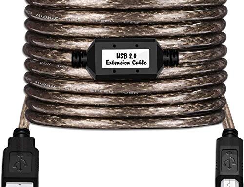 Cavo per stampante, scanner, USB-B - USB-A 2.0, 15 m, nero