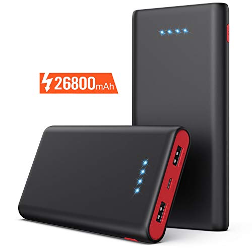 Powerbank Solare 26800mAh VOOE – 2 Porte USB 3.1A, Ricarica Veloce, Impermeabile E Portatile Per Smartphone, IPad E Tablet
