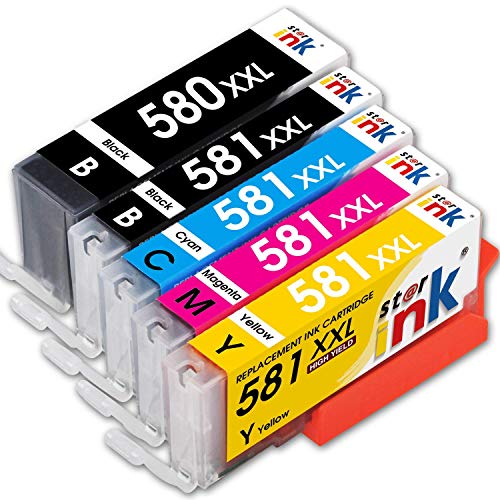 Aurotec 12 Cartucce Compatibili Canon 580 581 XXL – PGI-580XXL E CLI-581XXL, Per Pixma TS8350, TR7550, TS8250, Confezione Completa